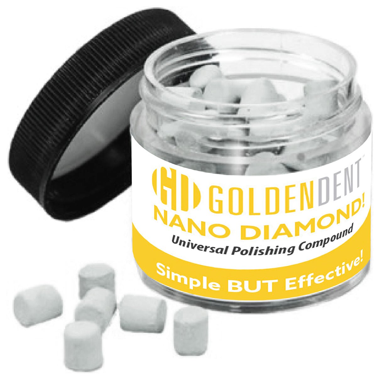 Nano Diamond Universal Polishing Compound (60 dots, 5 mini brushes and 5 mini buffs) - GoldenDent - GoldenDent